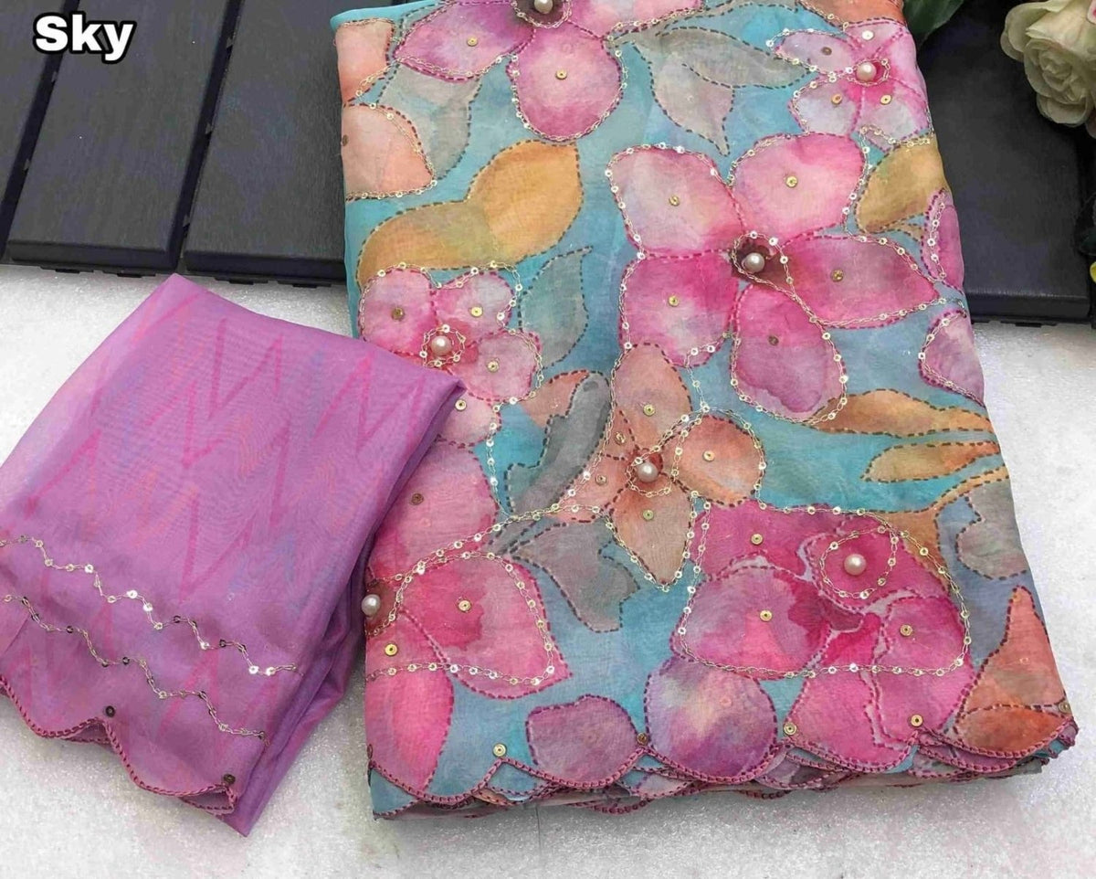 Tebby Organza Saree - JO Collections