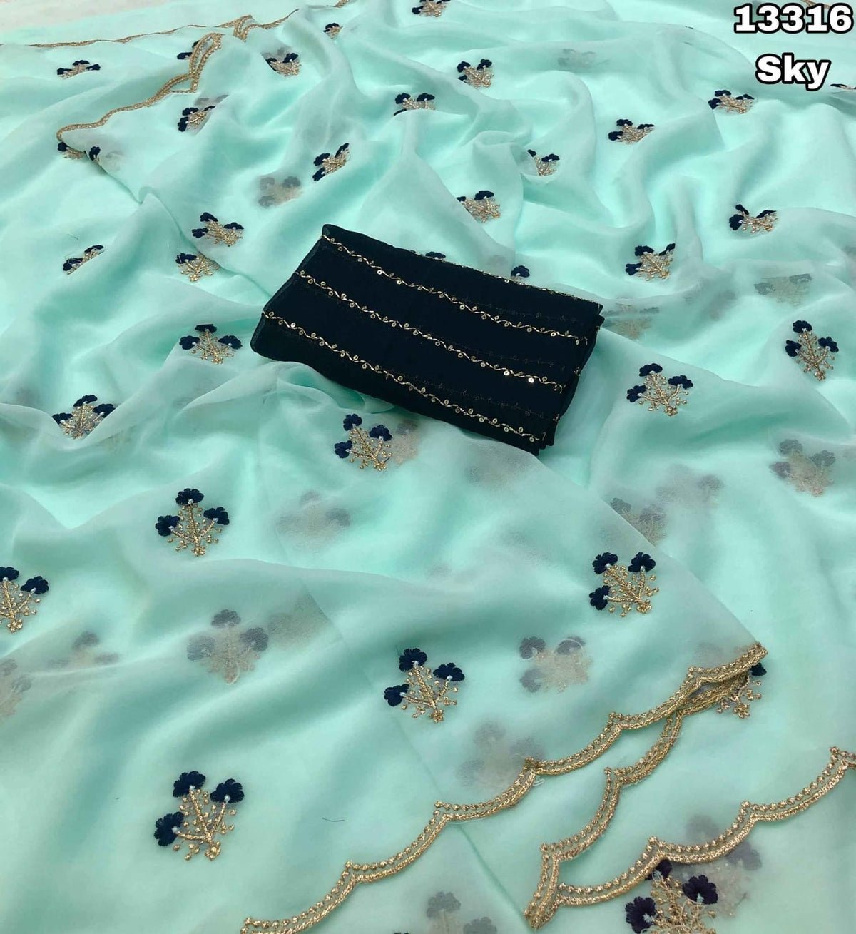 Faux Georgette sarees - JO Collections