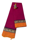 NARAYANPETH Temple border with Stripe pallu and Running blouse