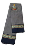NARAYANPETH Temple border with Stripe pallu and Running blouse