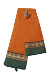 NARAYANPETH Temple border with Stripe pallu and Running blouse