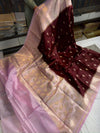 Benarasi paper soft silk fabric sareecontrast Benarasi border..Benarasi zari butti weaving on full saree..Contrast blouseFancy contrast weaving designer pallu*Note fabric paper silk soft*