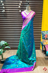 *semi kanjivaram soft silk sarees* that is inspired from pure silk kanjivaram sarees👗Having all over *Annam butties in the body contrast woven border and grand woven pallu with exclusive tassels*🧶Pairs with *contrast woven blouse*🧵