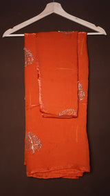 New Arrivals Pan leaf Space Silk 🤩*Quality- soft & flowy Space Silk Saree with beads design butta work all over*Paired with running butti work space silk blouse