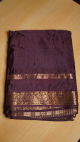 -----prebooking 15 days to ship --- *Royale crepe*Pure viscose mysore crepe silk saree with bentex concept gap border and lining zari palluPaired with matching butti weave viscose blouseSaree in trending colors
