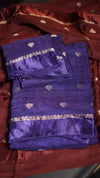 Soft Viscose Khadi silk fabric with satin border both side jacquard birds figure design all over with running blouse Partywear trending saree