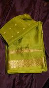 -----prebooking 15 days to ship ----*Royale crepe*Pure viscose mysore crepe silk saree with bentex concept gap border and lining zari palluPaired with matching butti weave viscose blouse