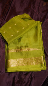 -----prebooking 15 days to ship ----*Royale crepe*Pure viscose mysore crepe silk saree with bentex concept gap border and lining zari palluPaired with matching butti weave viscose blouse