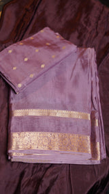 -----prebooking 15 days to ship ---*Royale crepe*Pure viscose mysore crepe silk saree with bentex concept gap border and lining zari palluPaired with matching butti weave viscose blouse