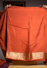 Viscose Chinon silk saree with lurex zari in body and jacquard weave borderwith matching viscose zari butti blouse Saree with perfect width and color quality