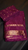 *Royale crepe*Pure viscose mysore crepe silk saree with bentex concept gap border and lining zari palluPaired with matching butti weave viscose blouse