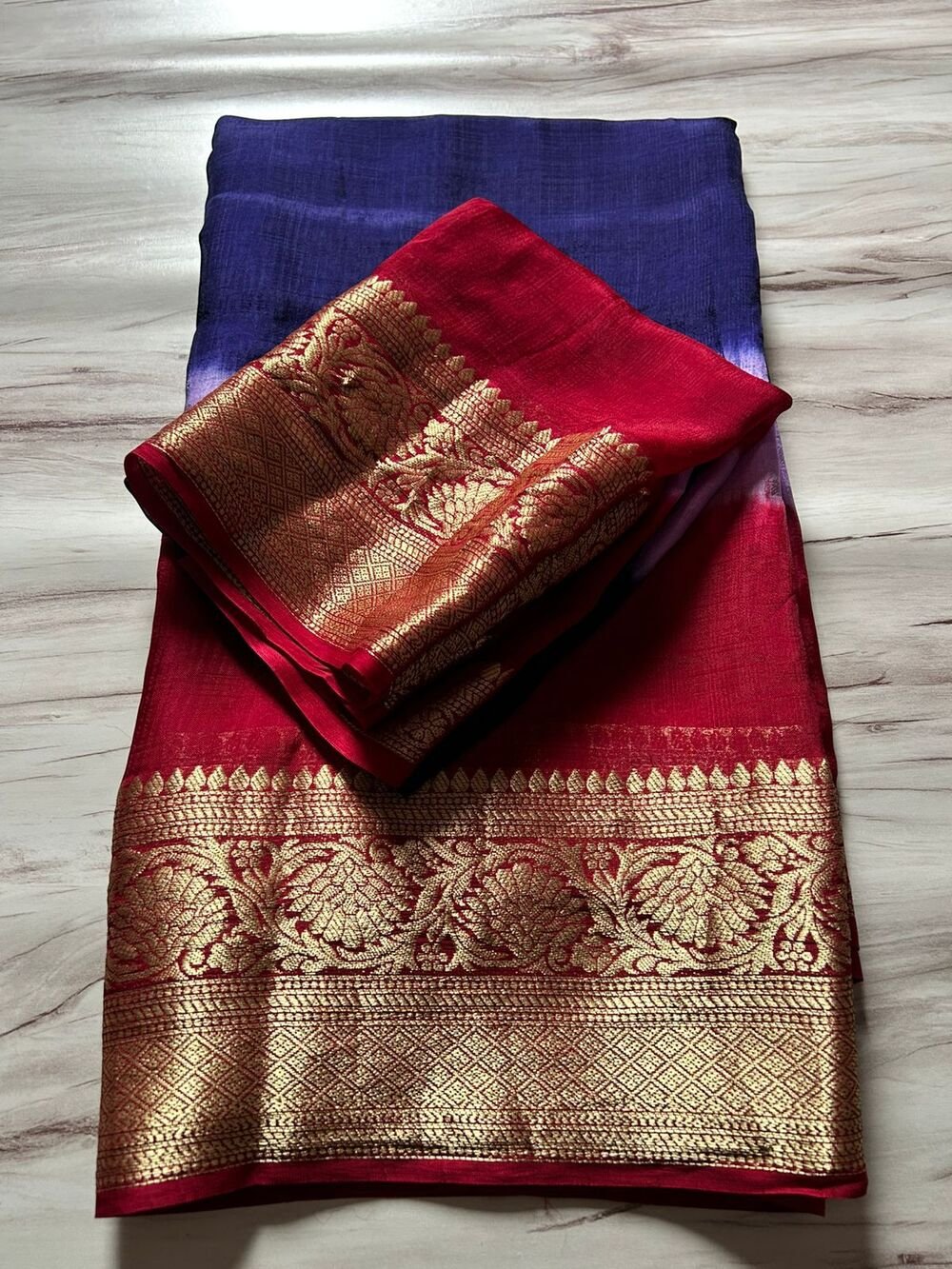 ---Prebook 25 days to ship------ Kanjivaram Bandhani Saree💖Fabric Cotton silkBlouseRunningAwesome Heavy Saree With Hand BandhejWork - Hand Bandhej