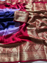 ---Prebook 25 days to ship------ Kanjivaram Bandhani Sareeđź’–Fabric Cotton silkBlouseRunningAwesome Heavy Saree With Hand BandhejWork - Hand Bandhej