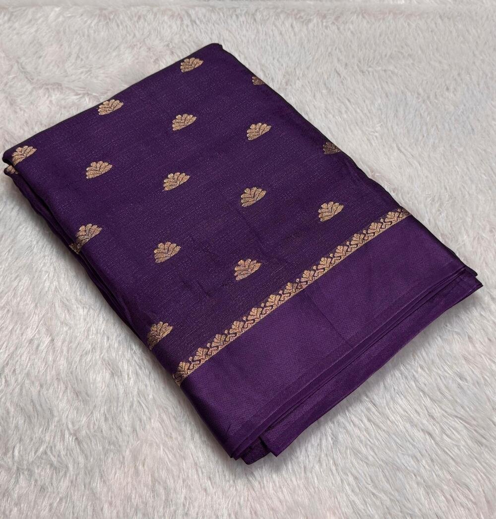 Pure soft Viscose Khadi silk fabric with satin border both side and jacquard half flower butti all over with running blouse