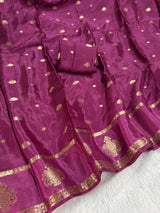 Crown Crepe ππ soft Viscose Crepe silk fabric with jacquard crown figure design in panel and body with running blouseFabric is pure and too soft