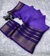 Mysore crepe silksSoft mysore crepe with zari chex pattern and contrast zari lining concept border with contrast crepe blouse Soft n flowy material, very comfortable to wear