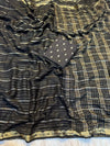 Viscose Georgette Zari liningPure viscose georgette saree with zari lining weaving in body and leaf design jacq borderWith lining zari palluPaired with matching pure viscose silk blouse