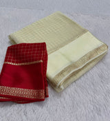 Pure Viscose Georgette saree with lurex thread chex weaving all over Saree With satin borderComes with viscose georgette Blouse