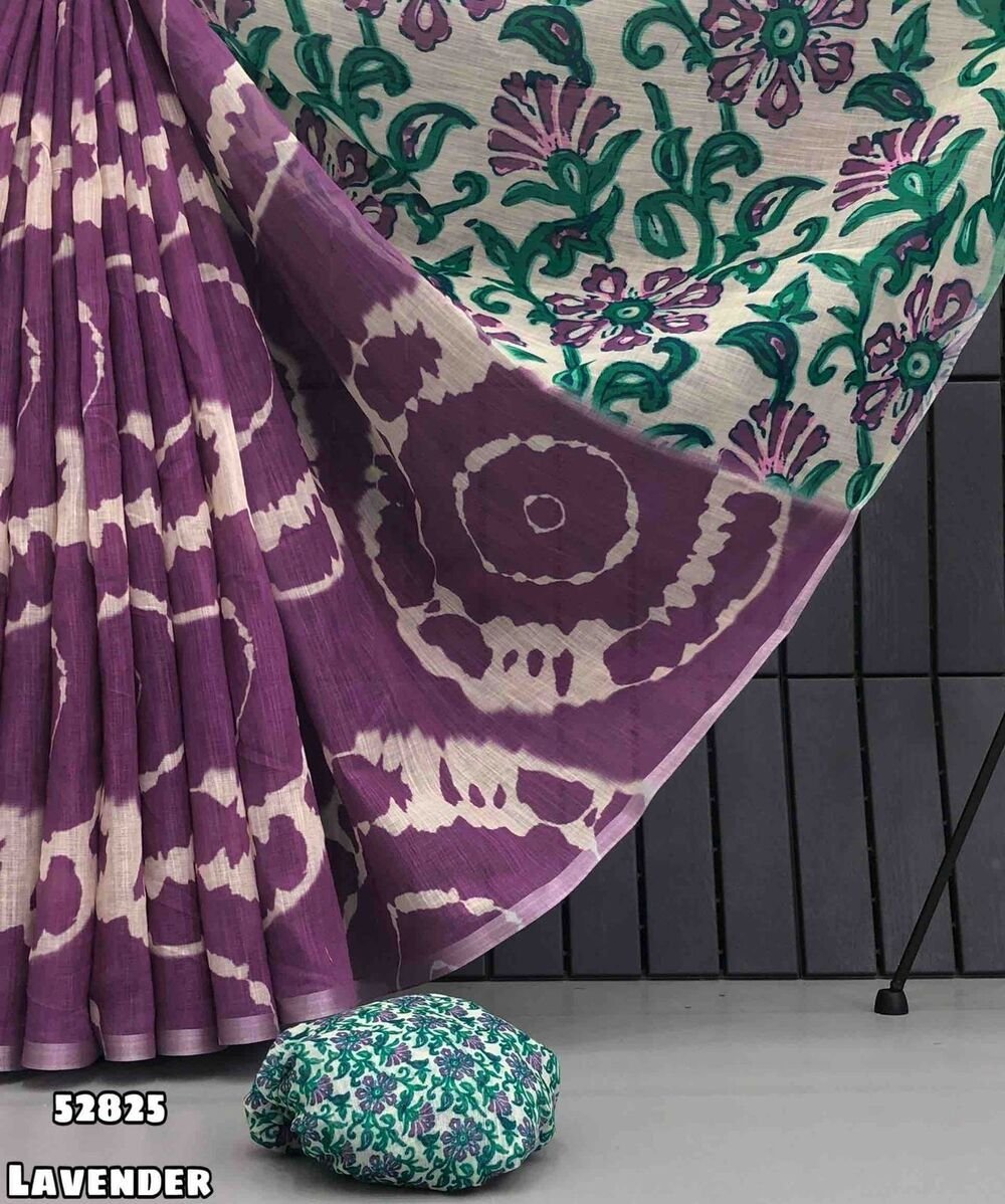 Fabric - Launching new Soft linen sibori digital print with silver zari borderBlouse - printed blouseShipping charges - 90 (all over india)Weight 510 Grams
