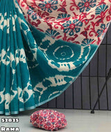 Fabric - Launching new Soft linen sibori digital print with silver zari borderBlouse - printed blouseShipping charges - 90 (all over india)Weight 510 Grams