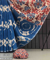 Fabric - Launching new Soft linen sibori digital print with silver zari borderBlouse - printed blouseShipping charges - 90 (all over india)Weight 510 Grams