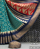 Fabric - Launching New Dola silk gemotrical design printed saree with jaquard weaving border Blouse - printed blouseWeight 450 Grams