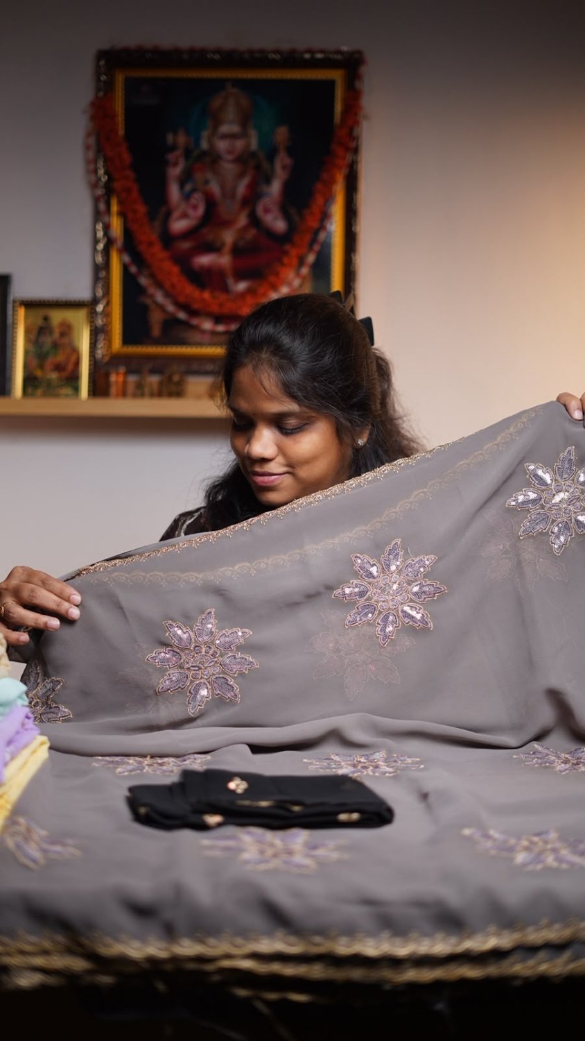 Faux Georgette sarees - JO Collections