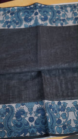 Soft linen digital saree