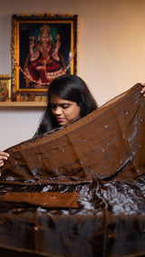 Space silk satin saree - JO Collections