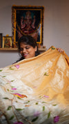 Crush dual shade sarees