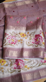 Tanjur Bentex Floral Print sarees