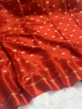 Pure soft Viscose Khadi silk fabric with satin border both side and jacquard half flower butti all over with running blouse