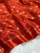 Pure soft Viscose Khadi silk fabric with satin border both side and jacquard half flower butti all over with running blouse