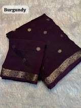 Viscose crepe silk sarees