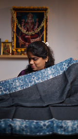 Soft linen digital saree