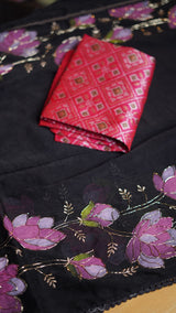 Bamber crush saree