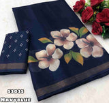 Soft Mul Cotton Floral Printed Sarees