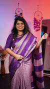 Mysore crepe silksSoft mysore crepe with zari chex pattern and contrast bentex border concept with contrast crepe blouse Soft n flowy material, very comfortable to wear