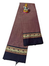 NARAYANPETH Temple border with Stripe pallu and Running blouse