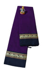 NARAYANPETH Temple border with Stripe pallu and Running blouse