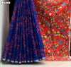 Soft lenin floral digital printed design comes with silver piping border  Blouse - printed blouse weight 530 Grams 