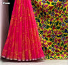 Soft lenin floral digital printed design comes with silver piping border  Blouse - printed blouse weight 530 Grams 