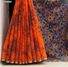 Soft lenin floral digital printed design comes with silver piping border  Blouse - printed blouse weight 530 Grams 