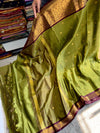 Benarasi soft silk fabric Fancy contrast weaving border.Full body beautiful zari buti weavingFancy designer weaving contrast pallu n blouse.