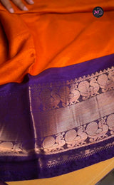 Fancy silk saree with contrast pallu and blouse