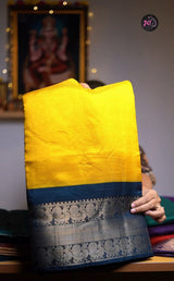 Fancy silk saree with contrast pallu and blouse