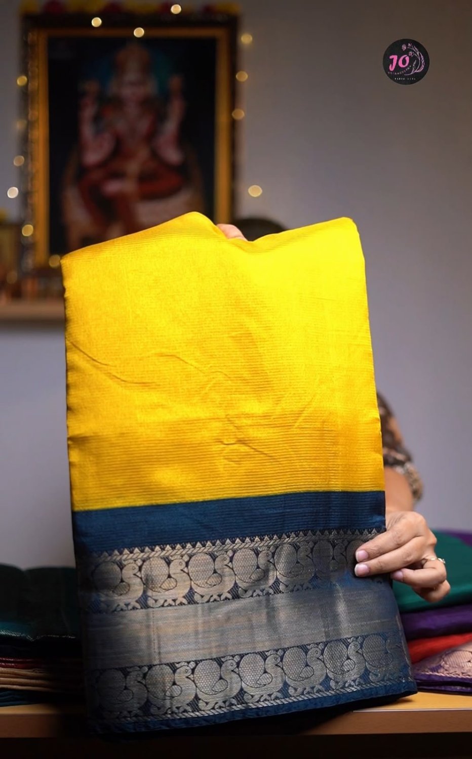 Fancy silk saree with contrast pallu and blouse