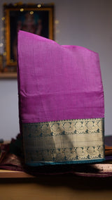 Fancy silk saree with contrast pallu and blouse