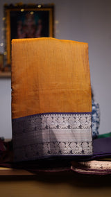 Fancy silk saree with contrast pallu and blouse