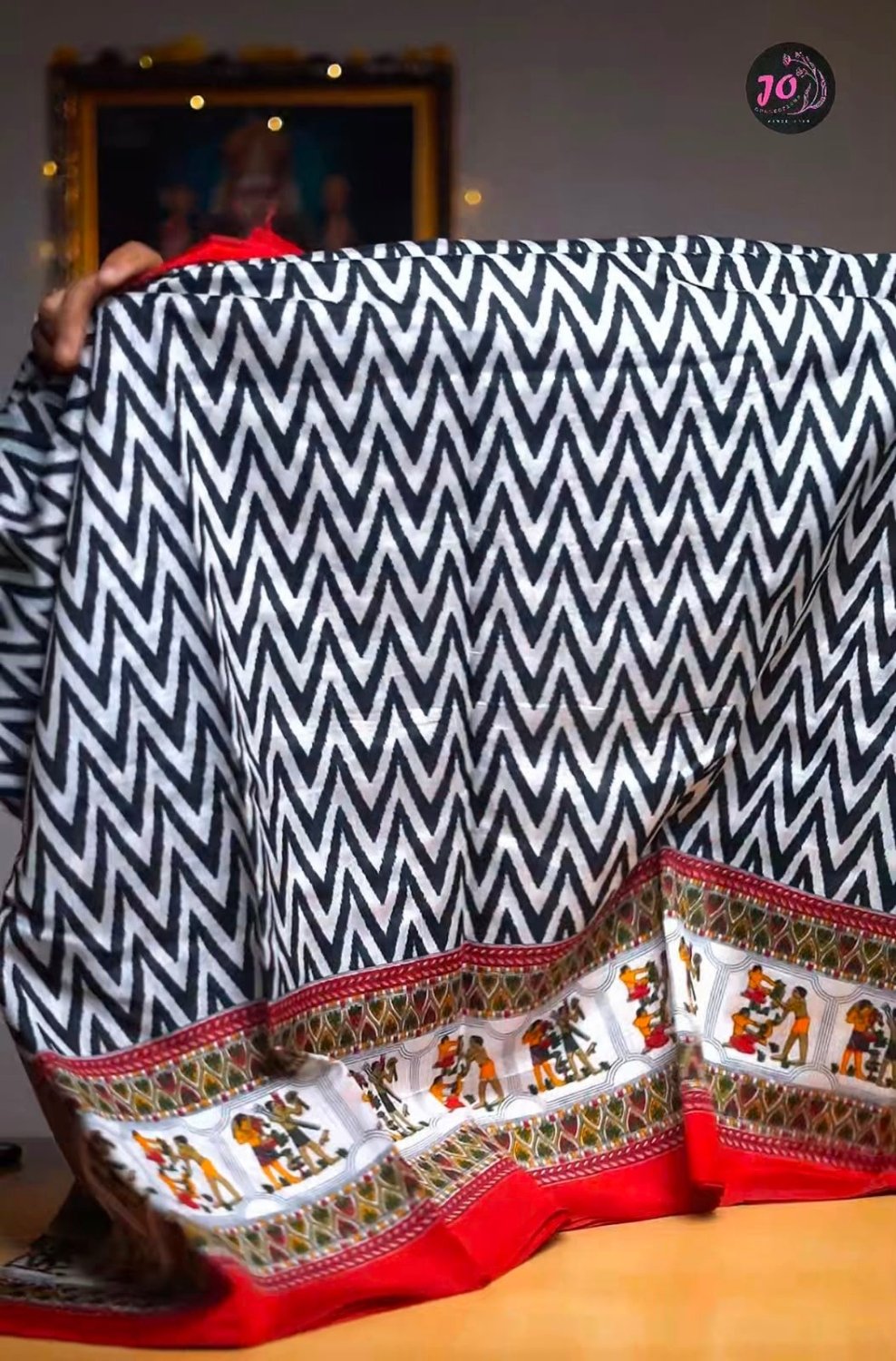 Matka tusser sarees warli prints